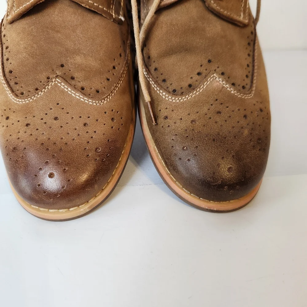 Steve Madden P-Lyte Suede Leather Wingtip Oxford Shoes